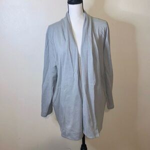 Xersion comfy Athletic gray open cardigan sweater pockets